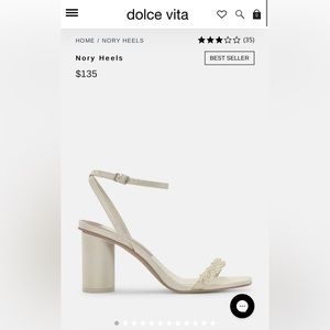 Dolce Vita Nory Heels Vanilla Pearl size 8.5